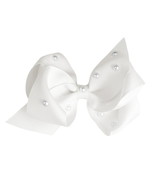 Prinsessefin Prinsessefin - Pearl and Crystal Bows - Grace - Off White