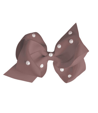 Prinsessefin Prinsessefin - Pearl and Crystal Bows - Grace - Chocolate Chip