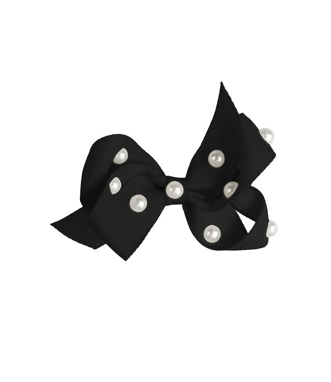Prinsessefin Prinsessefin - Pearl and Crystal Bows - Charlene - Black