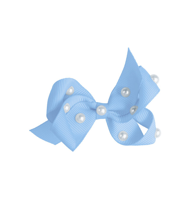 Prinsessefin Prinsessefin - Pearl and Crystal Bows - Charlene - French Blue