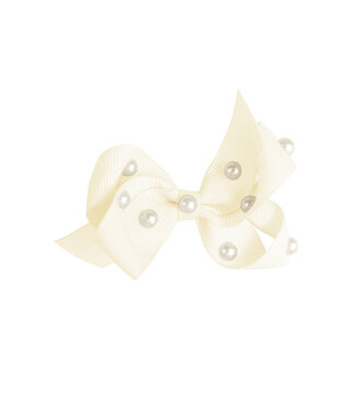 Prinsessefin Prinsessefin - Pearl and Crystal Bows - Charlene - Antique White