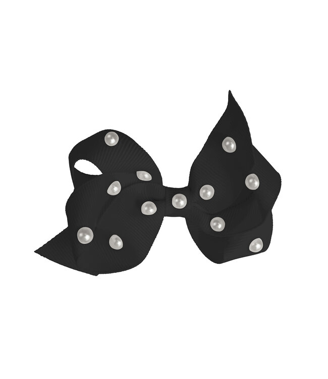 Prinsessefin Prinsessefin - Pearl and Crystal Bows - Stephanie - Black