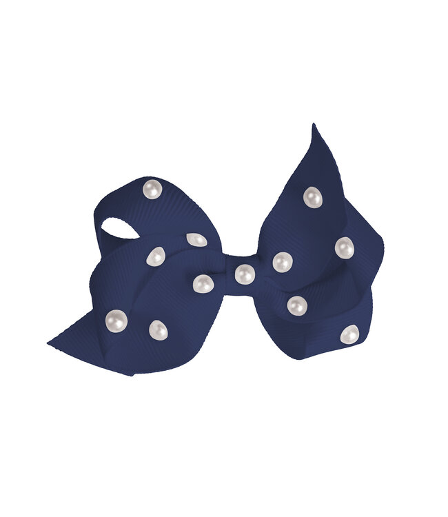 Prinsessefin Prinsessefin - Pearl and Crystal Bows - Stephanie - Navy
