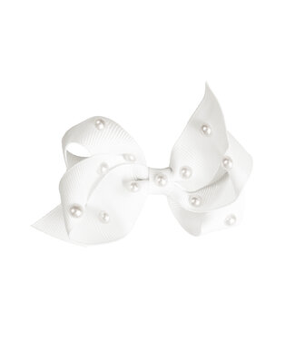 Prinsessefin Prinsessefin - Pearl and Crystal Bows - Stephanie - Off White