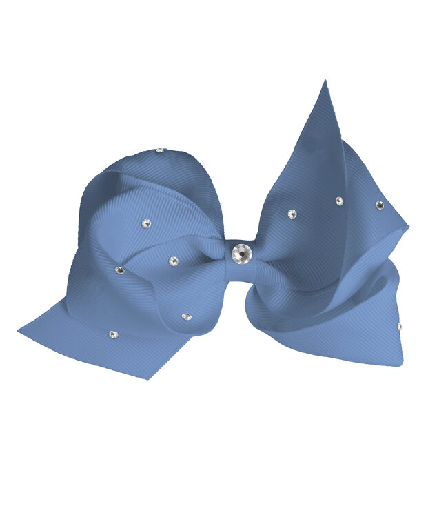 Prinsessefin Prinsessefin - Pearl and Crystal Bows - Blanca - Smoke Blue