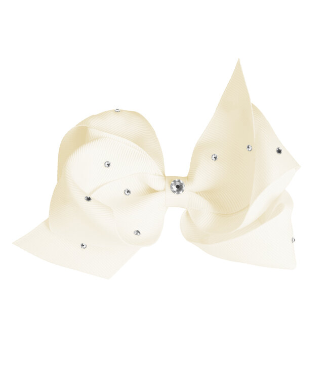 Prinsessefin Prinsessefin - Pearl and Crystal Bows - Blanca - Antique White