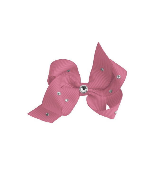 Prinsessefin Prinsessefin - Pearl and Crystal Bows - Alexia - Rosy Mauve
