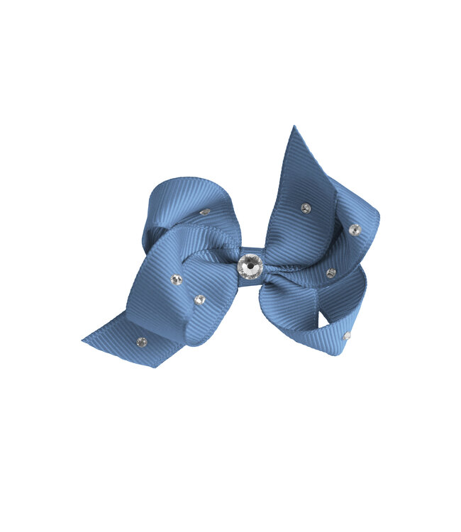 Prinsessefin Prinsessefin - Pearl and Crystal Bows - Alexia - Smoke Blue