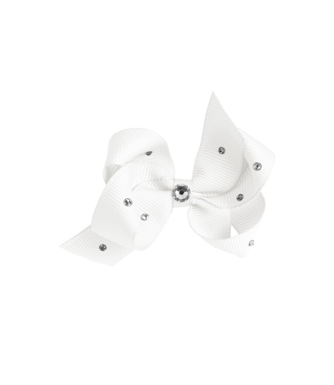 Prinsessefin Prinsessefin - Pearl and Crystal Bows - Alexia - Off White