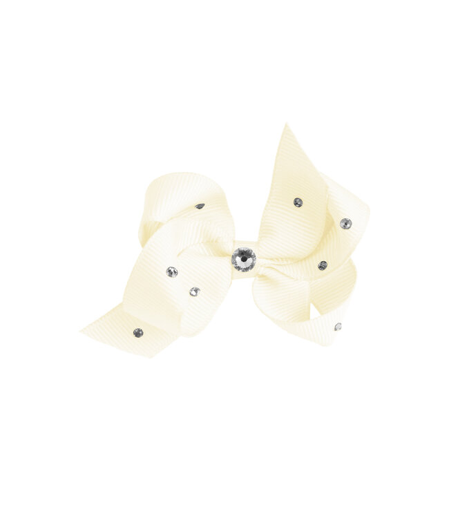 Prinsessefin Prinsessefin - Pearl and Crystal Bows - Alexia - Antique White