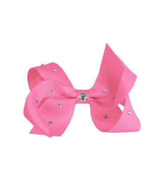 Prinsessefin Prinsessefin - Pearl and Crystal Bows - Gabriella - Hot Pink