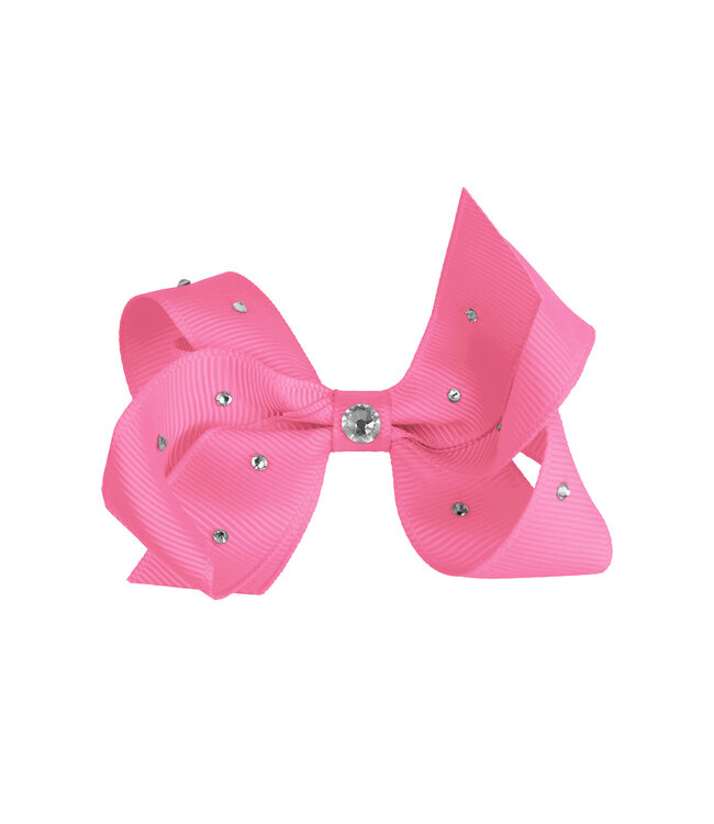 Prinsessefin Prinsessefin - Pearl and Crystal Bows - Gabriella - Hot Pink