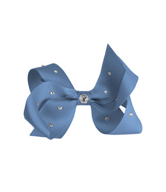 Prinsessefin Prinsessefin - Pearl and Crystal Bows - Gabriella - Smoke Blue