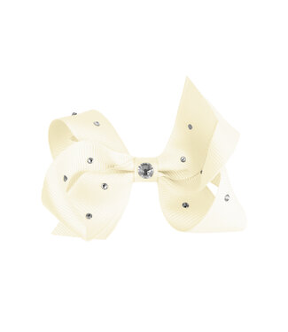 Prinsessefin Prinsessefin - Pearl and Crystal Bows - Gabriella - Antique White