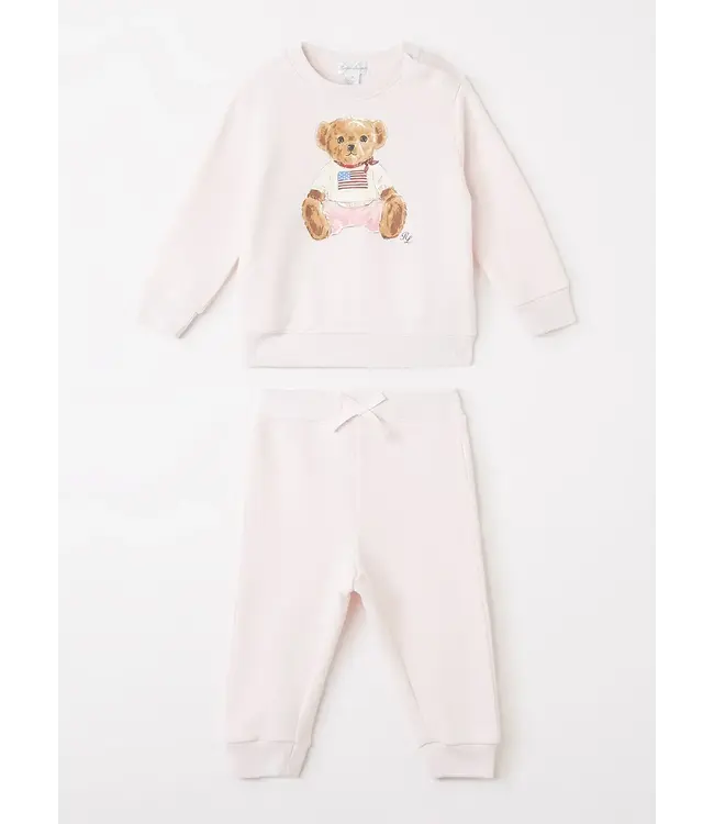 Ralph Lauren Ralph Lauren - Polo Bear Fleece Sweatshirt & Pant Set Pink