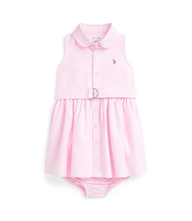 Ralph Lauren Ralph Lauren - Oxford Katoenen jurk en bloomer - Pink