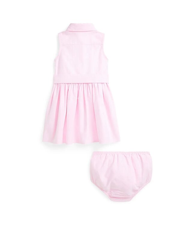 Ralph Lauren Ralph Lauren - Oxford Katoenen jurk en bloomer - Pink