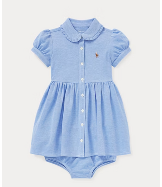 Ralph Lauren Ralph Lauren - Gebreide mesh Oxford jurk en bloomer - Harbor Island Blue