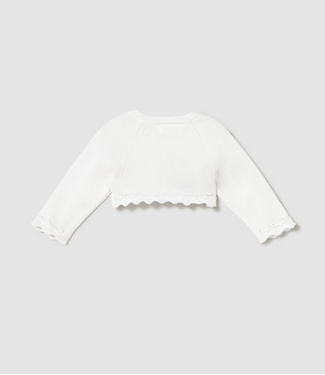 Mayoral Mayoral - Newborn basic knitted cardigan - Wit