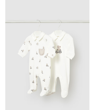 Mayoral Mayoral - Set of 2 long newborn rompers