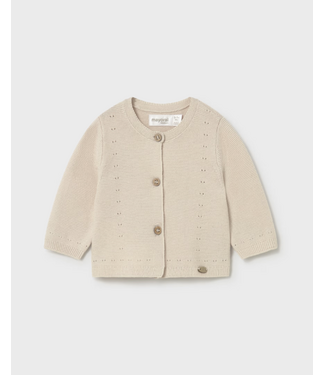Mayoral Mayoral - Knit cardigan newborn with buttons - Beige