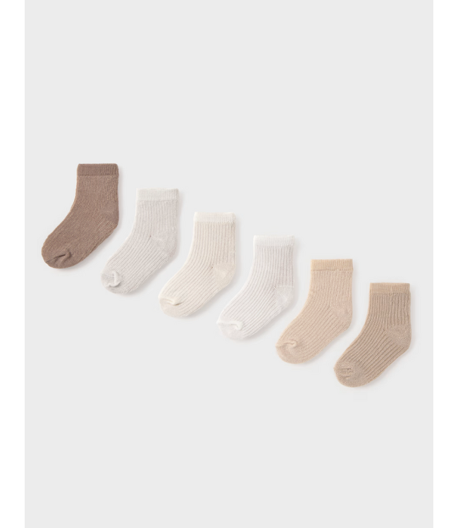 Mayoral Mayoral - Set of 6 newborn socks - Natural