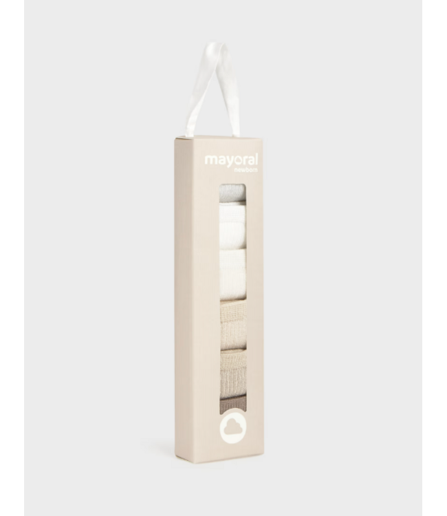 Mayoral Mayoral - Set of 6 newborn socks - Natural