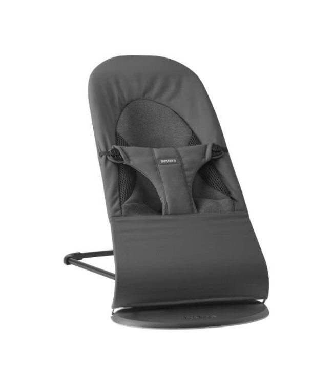 Babybjorn BabyBjörn - Wipstoeltje Balance Soft Tri Fabric - Geweven Jersey Donkergrijs Grijs & Speelboog Ondeugende oogjes