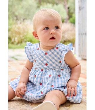 Mayoral Mayoral - Geruite dress met aardbeien