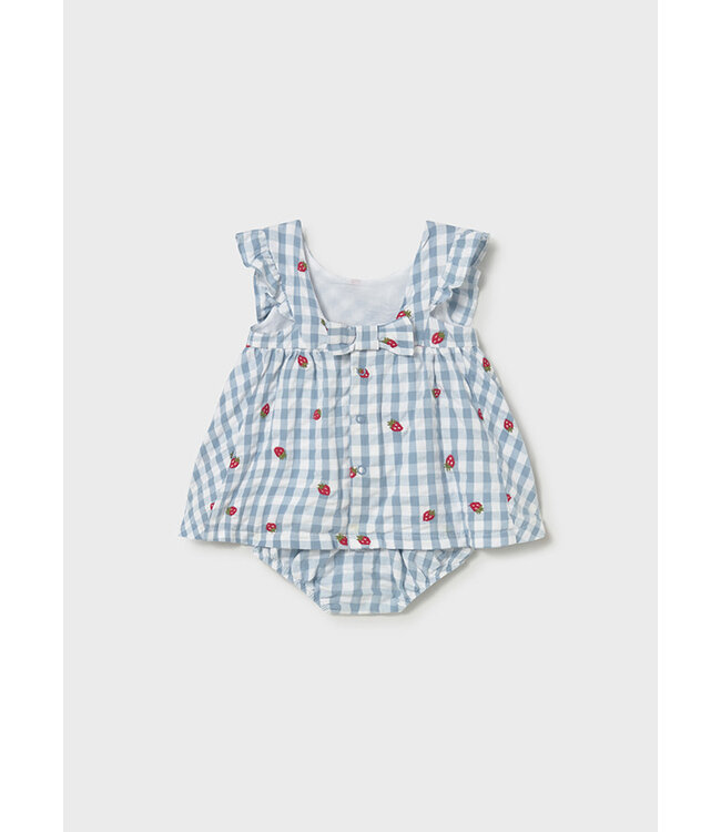 Mayoral Mayoral - Geruite dress met aardbeien