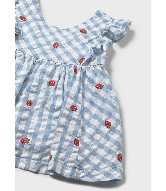 Mayoral Mayoral - Geruite dress met aardbeien