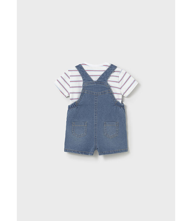 Mayoral Mayoral - Gestreepte T-shirt met jeans salopette