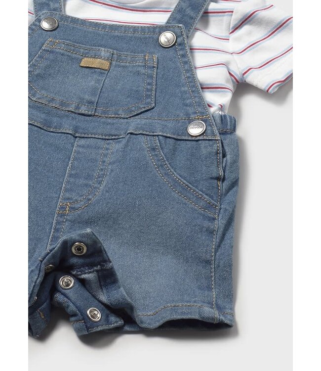 Mayoral Mayoral - Gestreepte T-shirt met jeans salopette