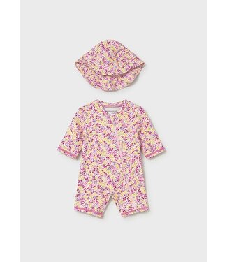 Mayoral Mayoral - Bathing bodysuit with hat - bloemen