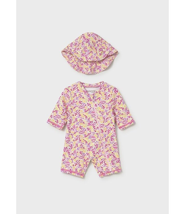 Mayoral Mayoral - Bathing bodysuit with hat - bloemen
