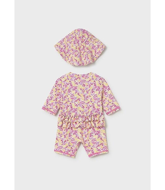 Mayoral Mayoral - Bathing bodysuit with hat - bloemen