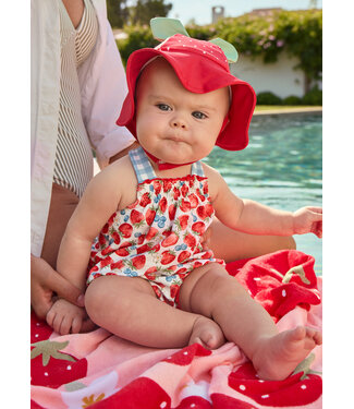 Mayoral Mayoral - Bathing bodysuit with hat - aardbei