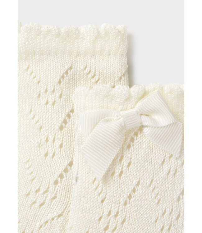 Mayoral Mayoral - Knit detail socks - Creme