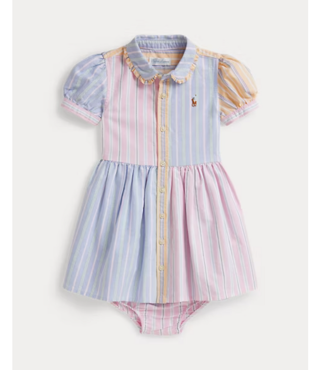 Ralph Lauren Ralph Lauren - Gestreepte fun overhemdjurk en bloomer