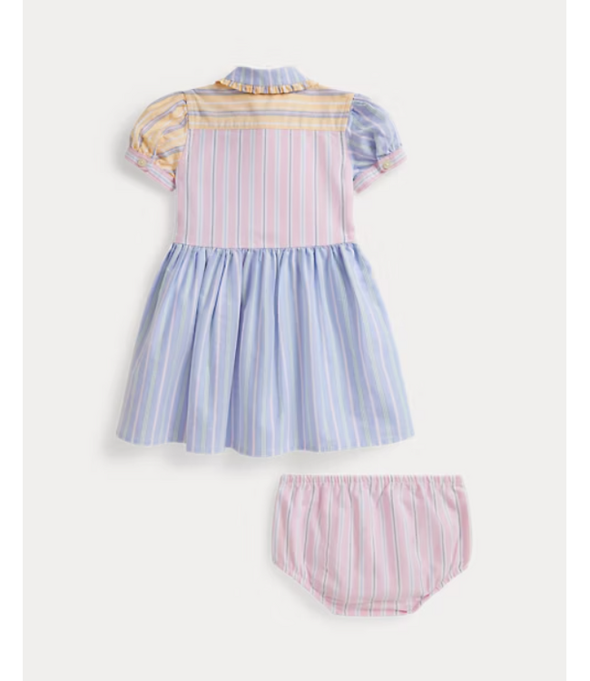 Ralph Lauren Ralph Lauren - Gestreepte fun overhemdjurk en bloomer