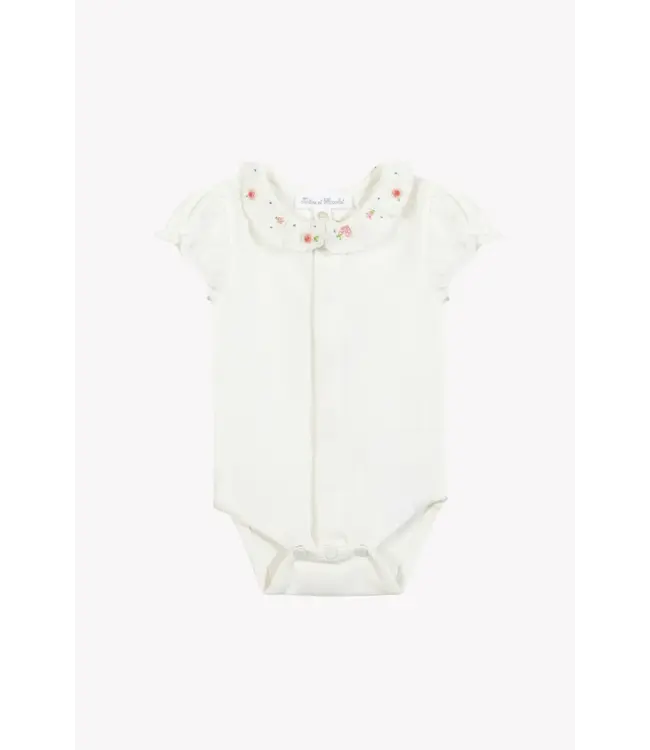 Tartine et Chocolat Tartine Et Chocolat -  Body Ecru bloemenkraag met ruches