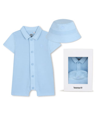 Timberland Timberland - Romper + zonnehoedje - Light blue