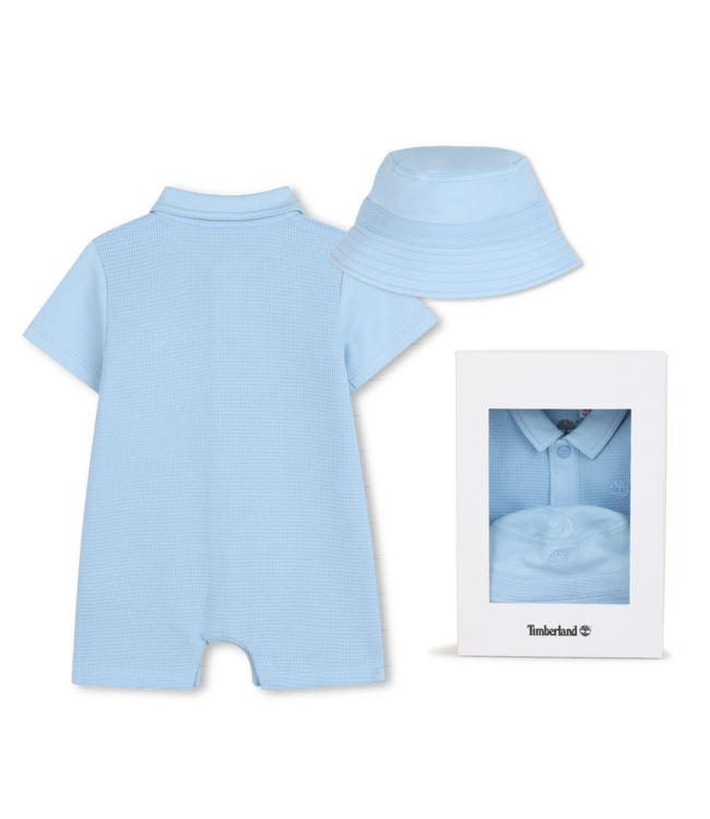 Timberland Timberland - Romper + zonnehoedje - Light blue