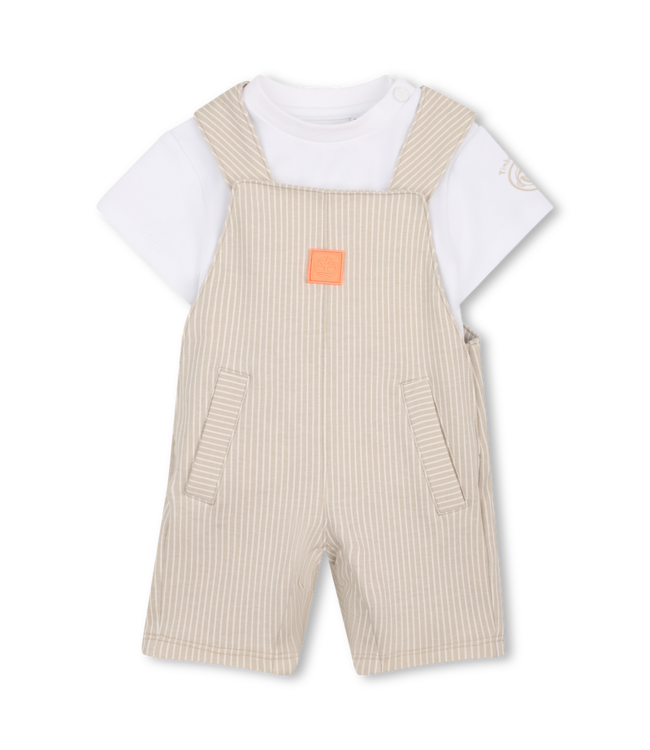 Timberland Timberland - Romper Salopette Stripes - Beige