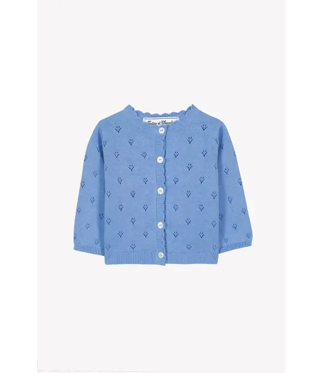 Tartine et Chocolat Tartine Et Chocolat -  Cardigan Azuurblauw katoen