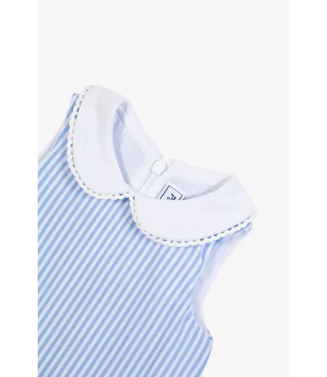 Tartine et Chocolat Tartine Et Chocolat -  Jurk Korenbloemblauwe strepen Peter Pan kraag