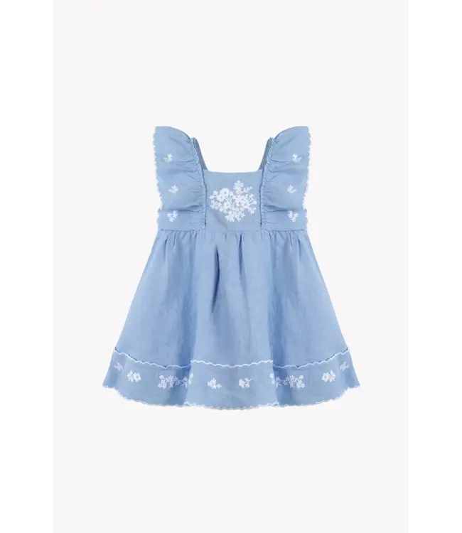 Tartine et Chocolat Tartine Et Chocolat -  Jurk Azure Santorini linnen