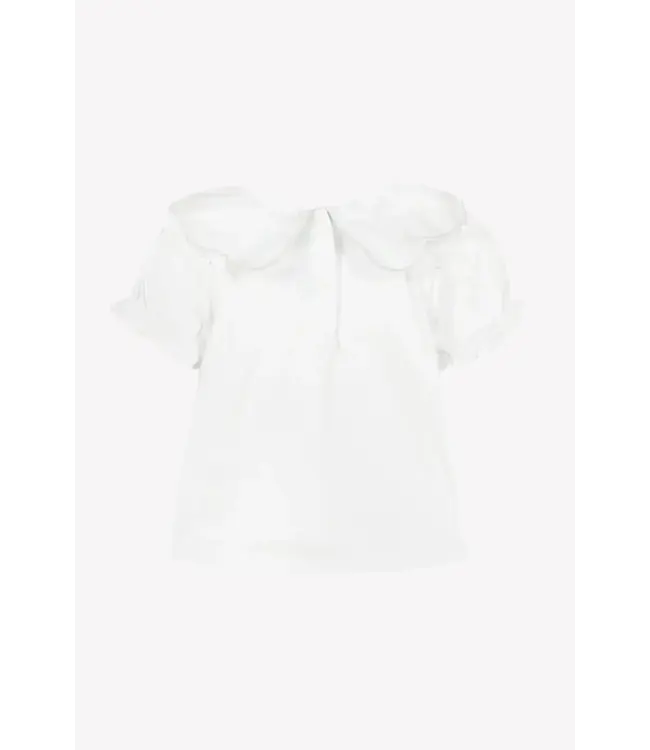 Tartine et Chocolat Tartine Et Chocolat -  T-shirt Witte kraag met bloemenprint en ruches