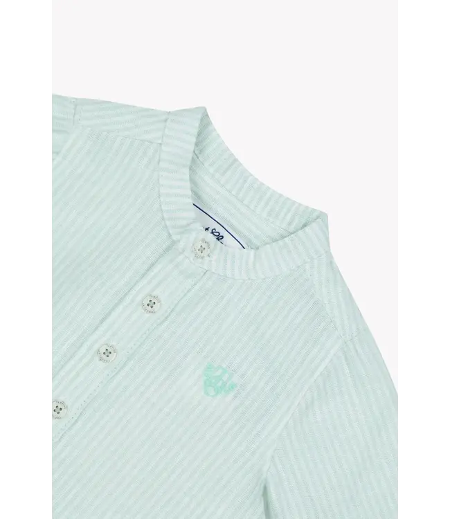 Tartine et Chocolat Tartine Et Chocolat -  Hemd Saliegroene strepen