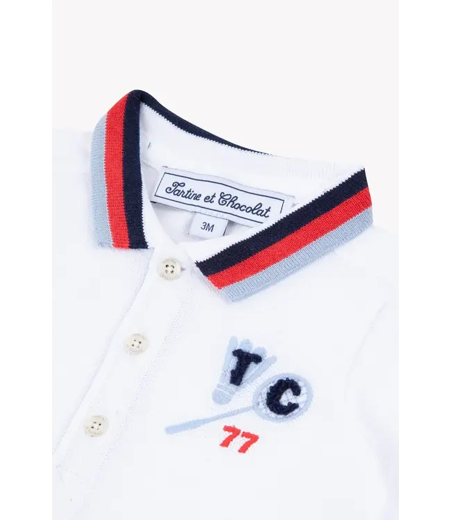 Tartine et Chocolat Tartine Et Chocolat -  Polo Wit Sportclub